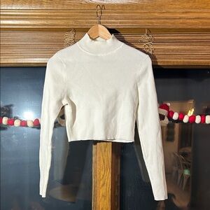 H&M Women's Cream Cowl Neck Sweater